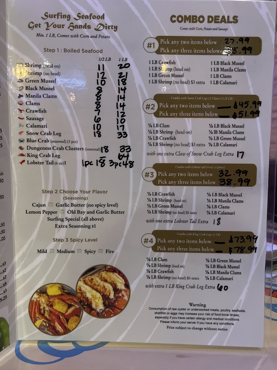 Menu Surfing Crab Mcallen-10