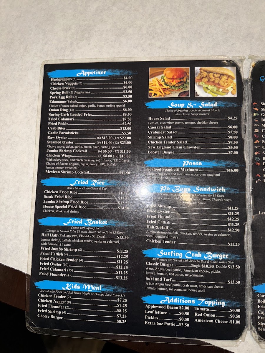 Menu Surfing Crab Mcallen-6