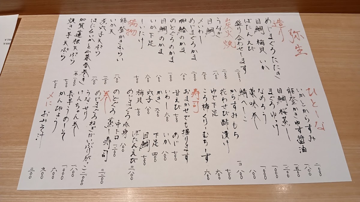 Menu Sushi And Japanese Cuisine Hatanaka-1