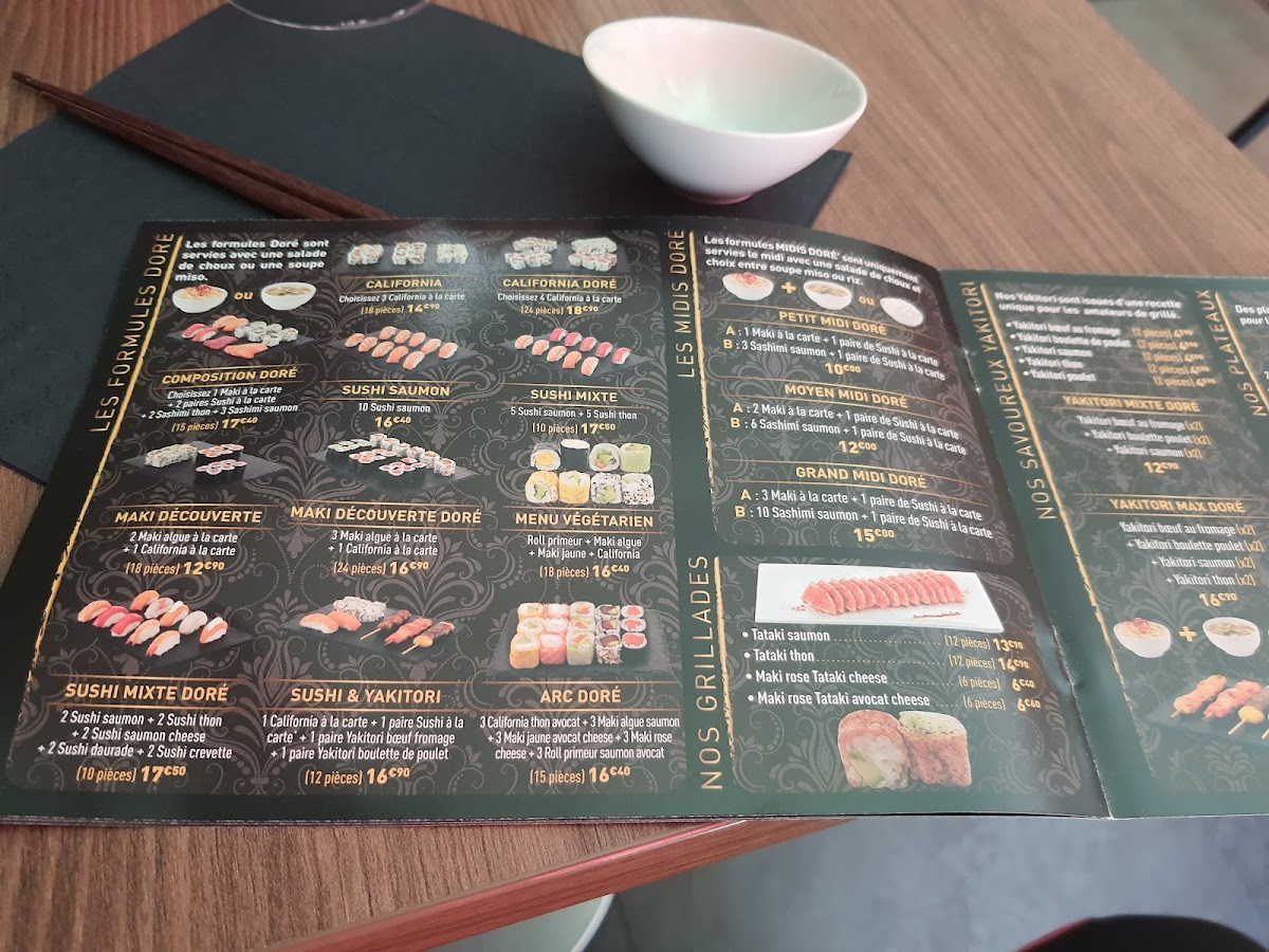 Menu Sushi Doré-1