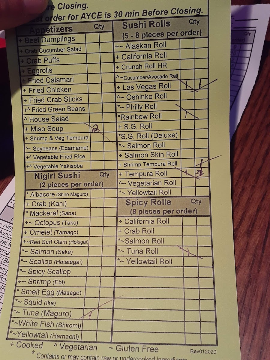 Menu Sushi Garden-7