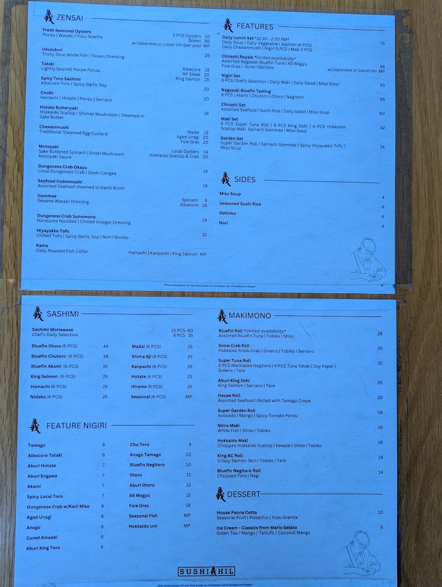 Menu Sushi Hil-8