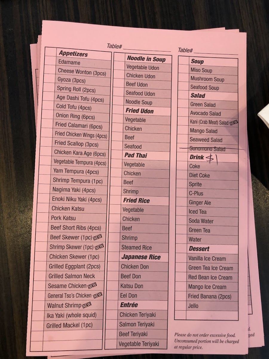 Menu Sushi Hour-7