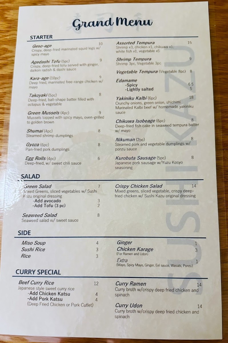 Menu Sushi Kazu-2