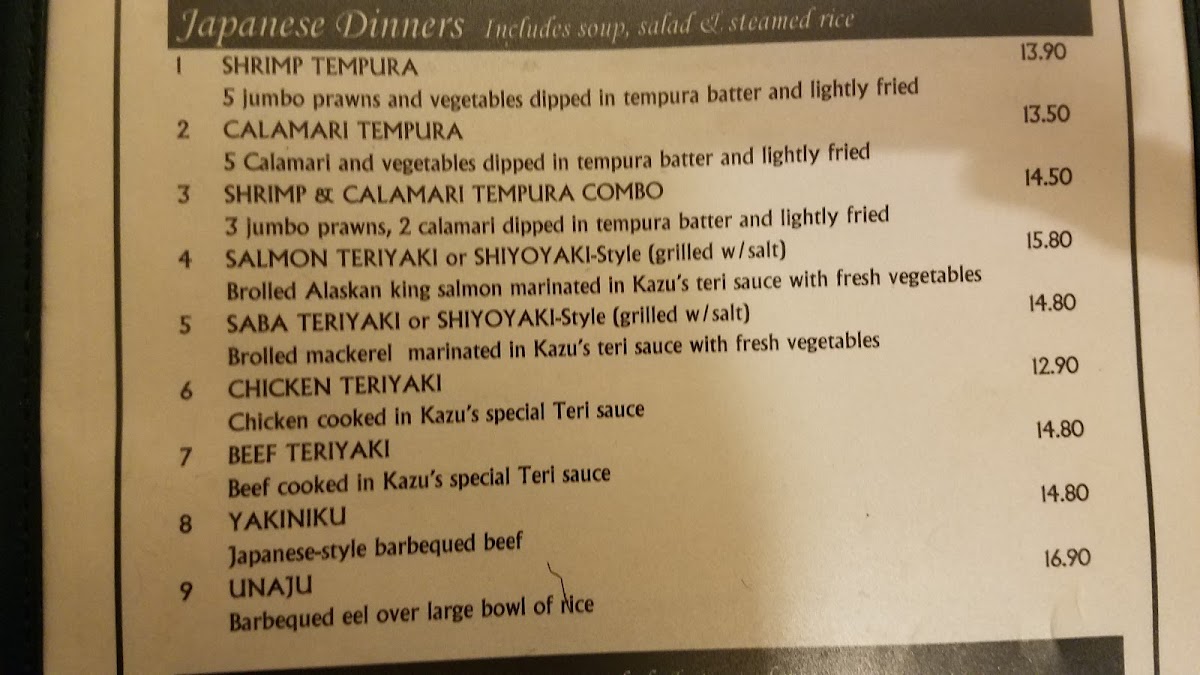 Menu Sushi Kazu-9