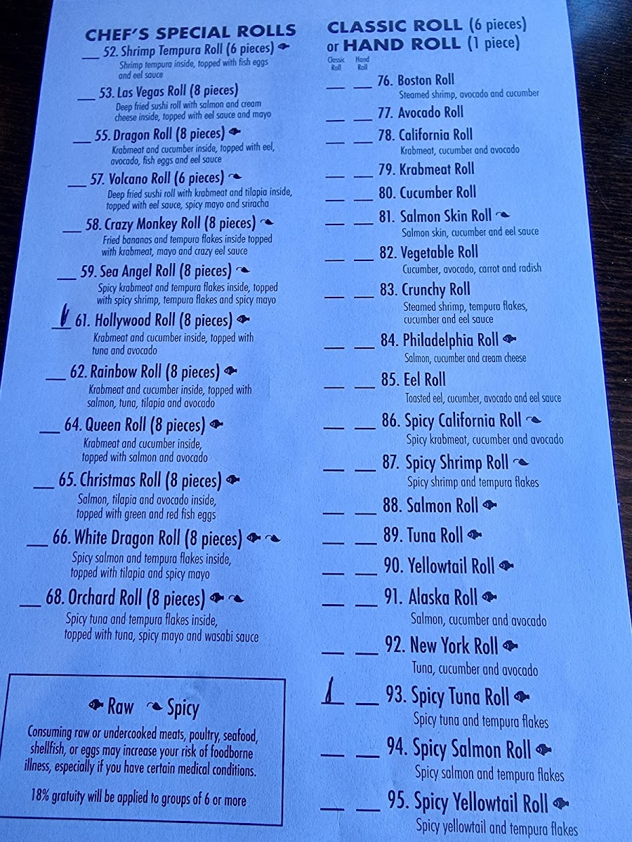 Menu Sushi King-1