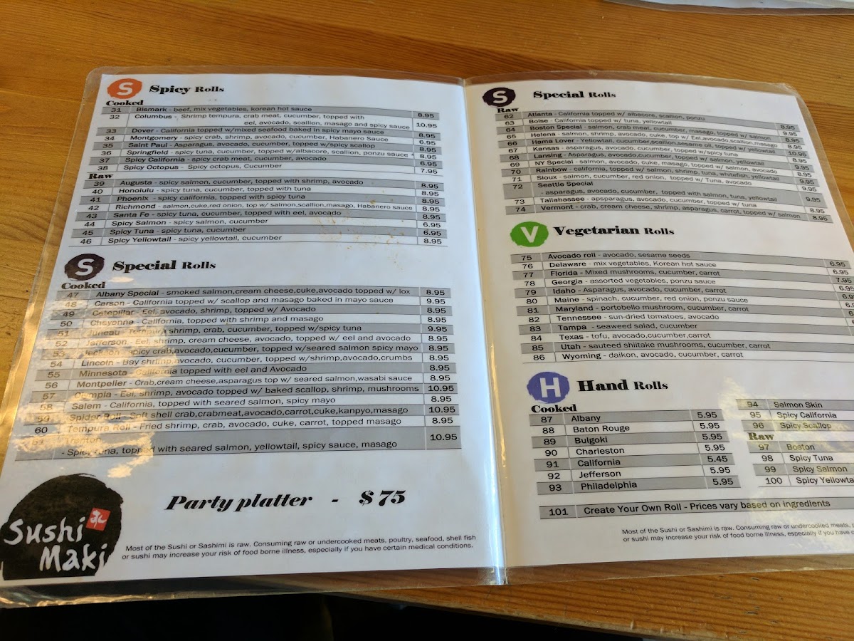 Menu Sushi Maki-10