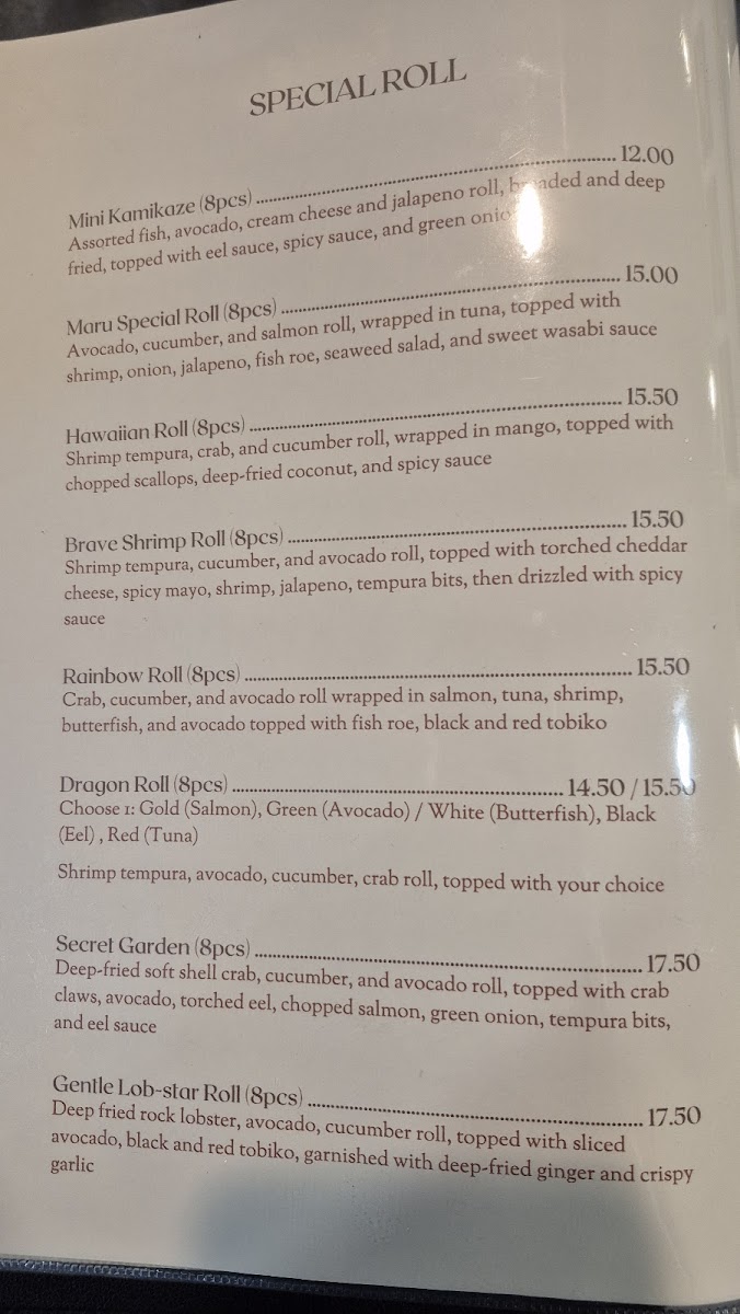 Menu Sushi Maru (Japanese & Korean)-1