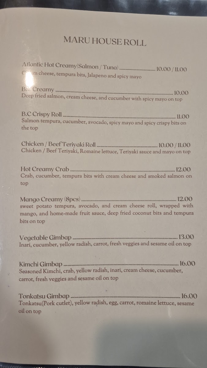 Menu Sushi Maru (Japanese & Korean)-3