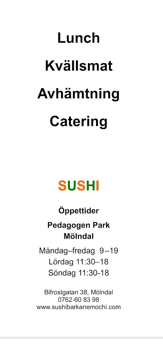 Menu Sushi Pedagogen Park - Sushi Mölndal-Nudlar-6