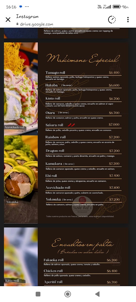 Menu Sushi Rolls Restaurant-1