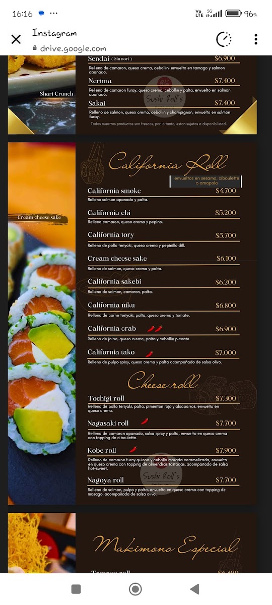 Menu Sushi Rolls Restaurant-2