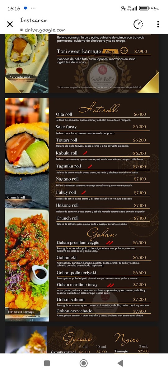 Menu Sushi Rolls Restaurant-6
