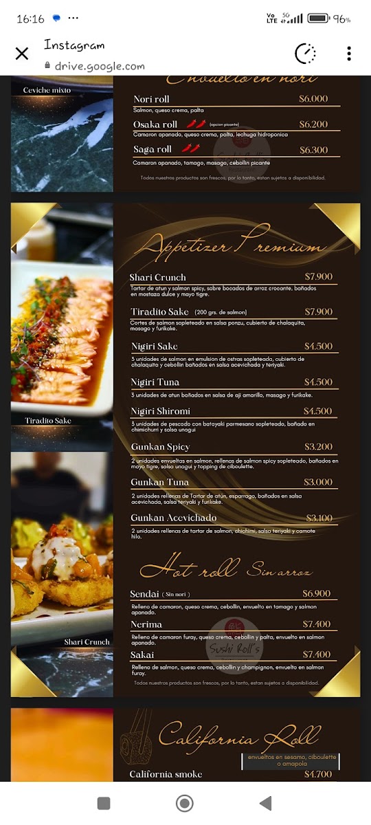 Menu Sushi Rolls Restaurant-7