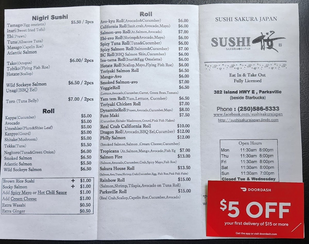 Menu Sushi Sakura Japan-10