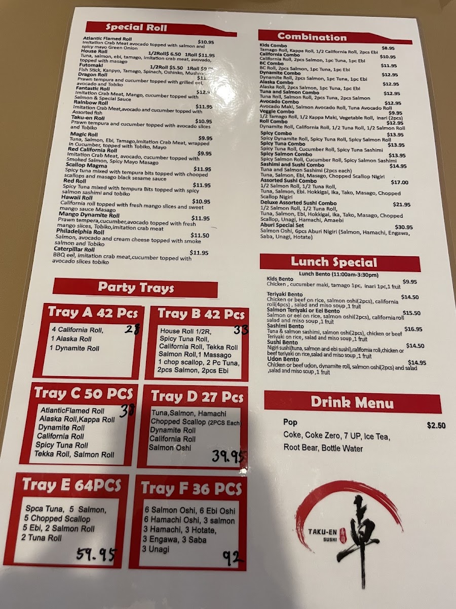 Menu Sushi Taku-En Japanese Restaurant-8