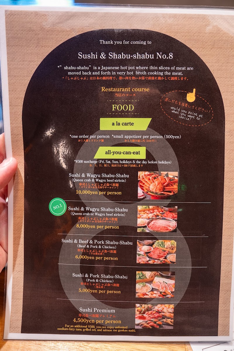 Menu Sushi To Shabushabu No.8 Umeda Store-10