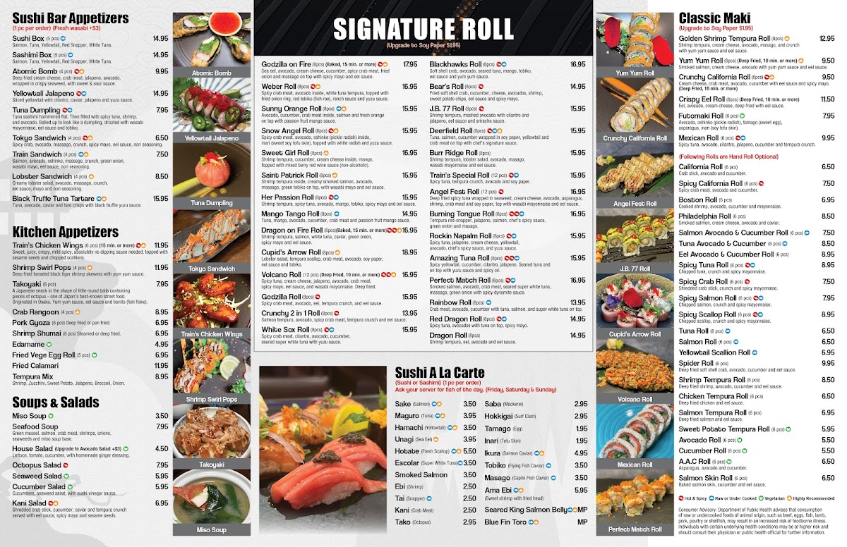 Menu Sushi Train Japanese Restaurant-1