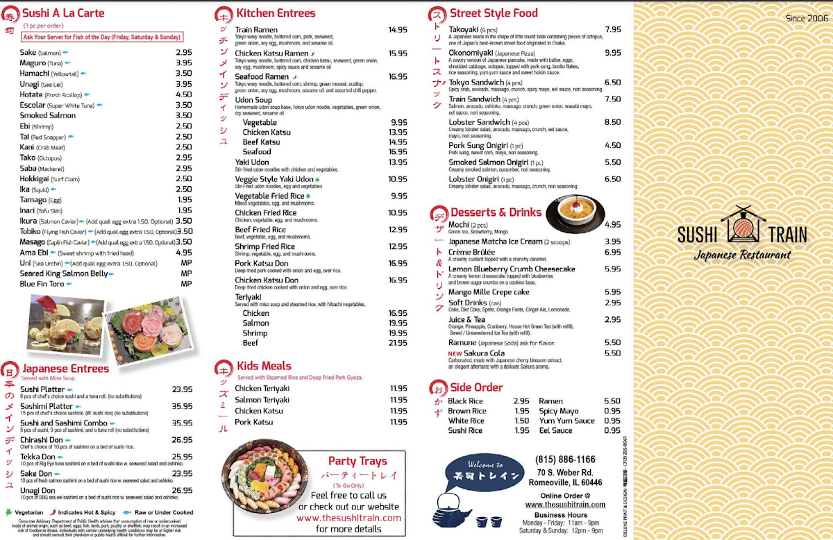 Menu Sushi Train Japanese Restaurant-4
