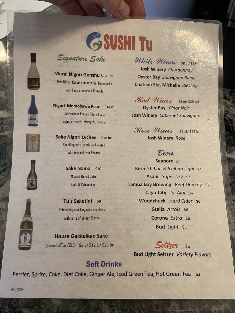 Menu Sushi Tu-1