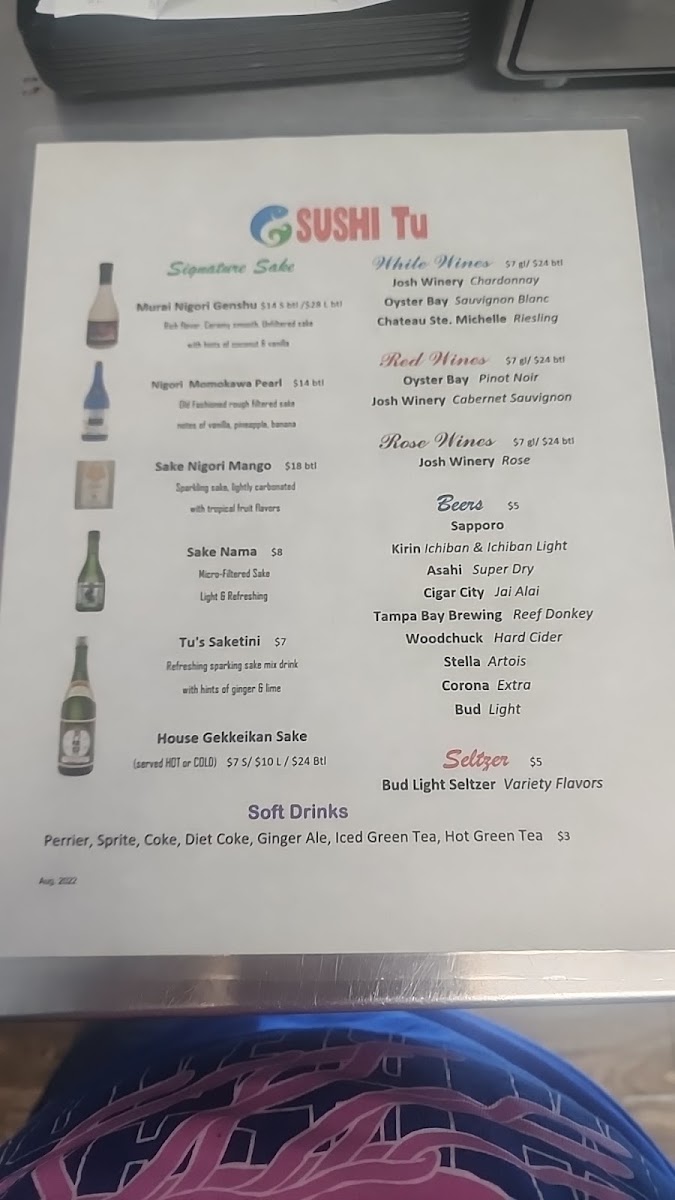 Menu Sushi Tu-4