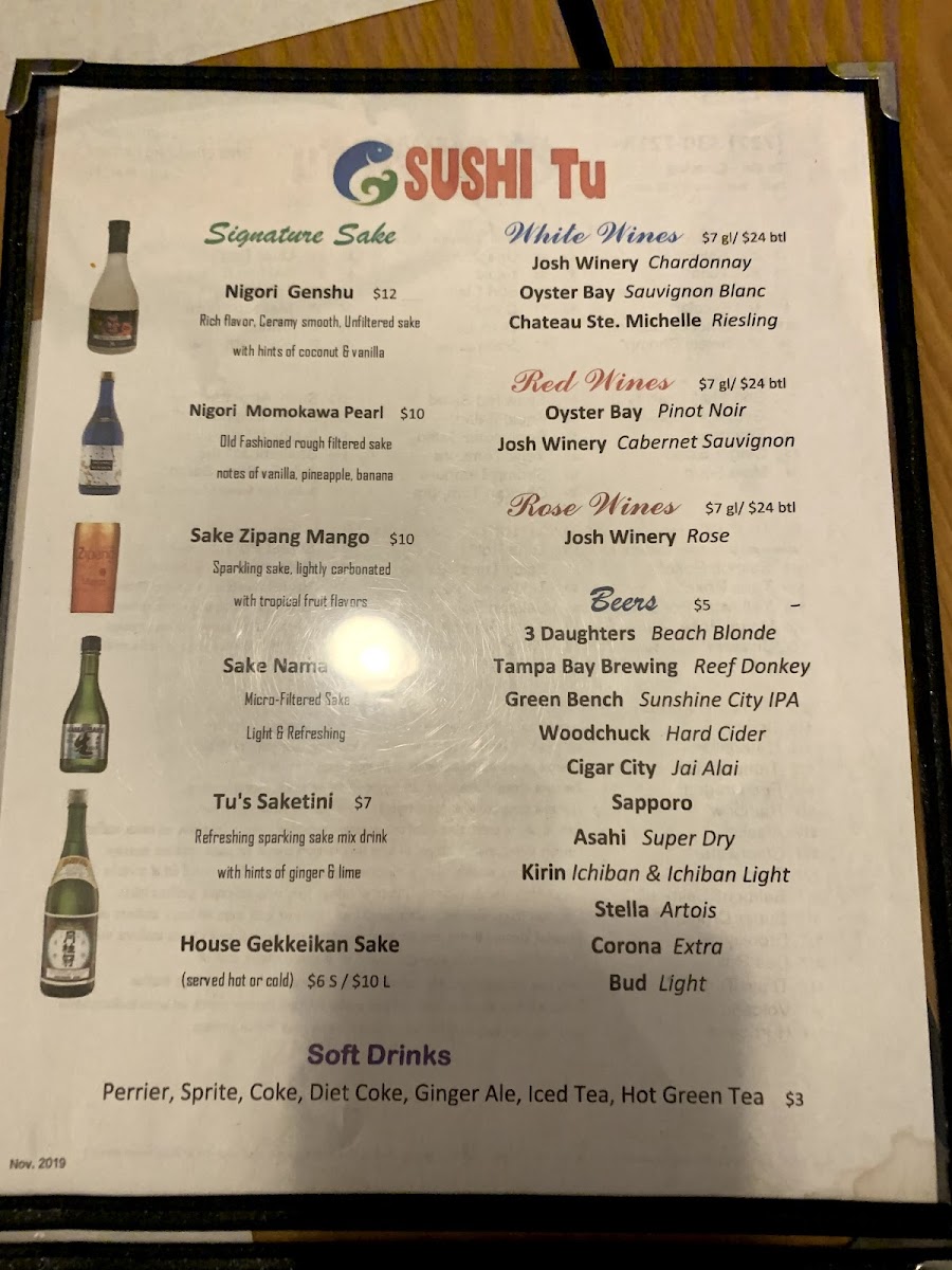 Menu Sushi Tu-9