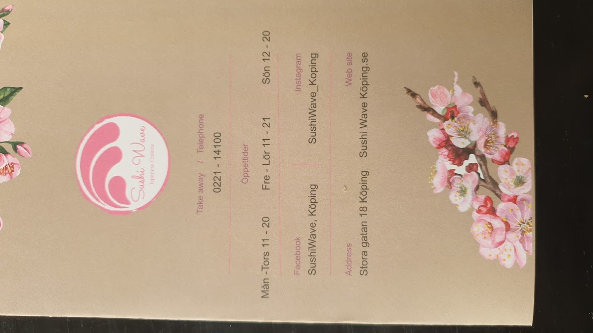 Menu Sushi Wave