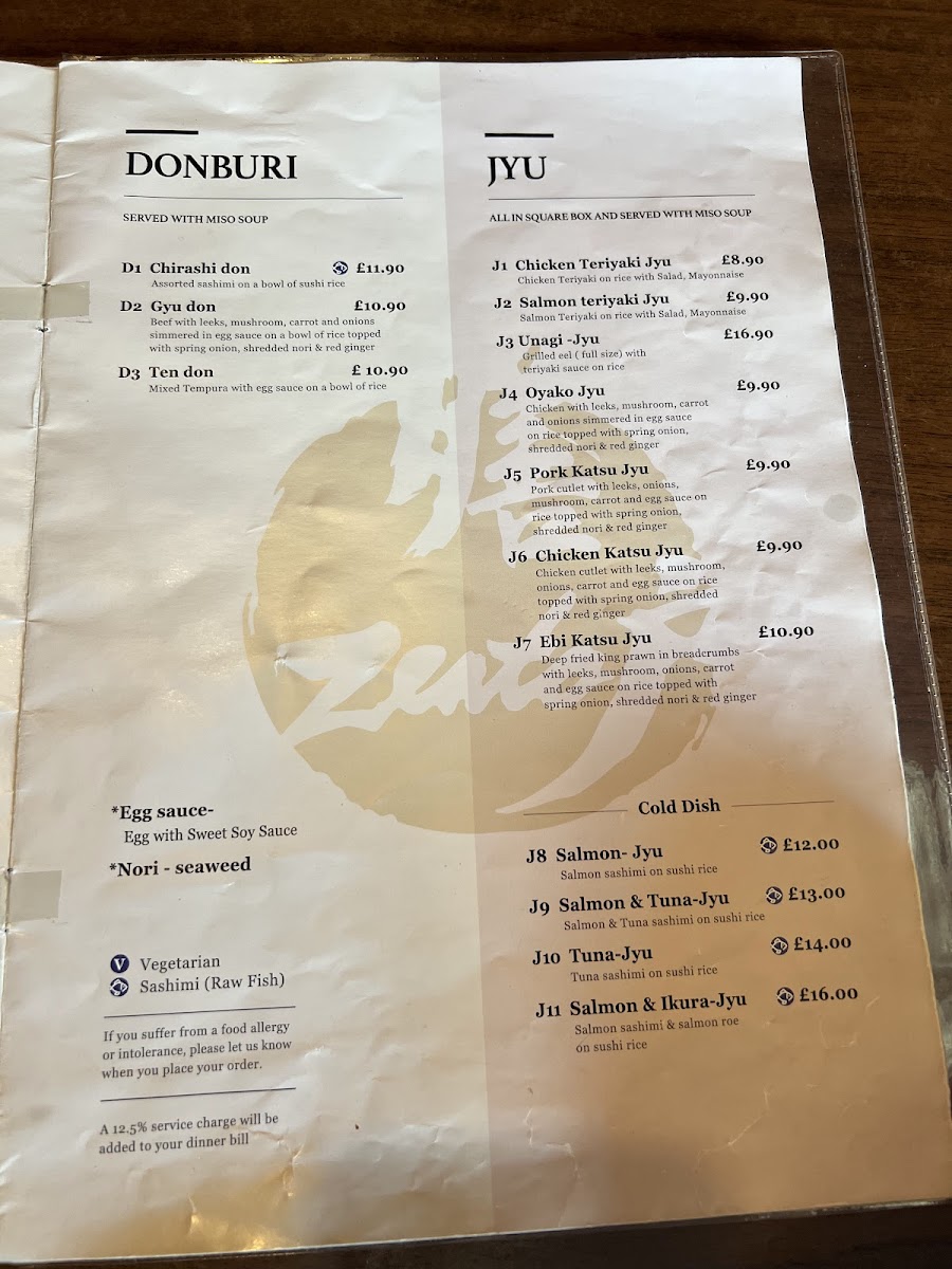 Menu Sushi Zento Muswell Hill-7