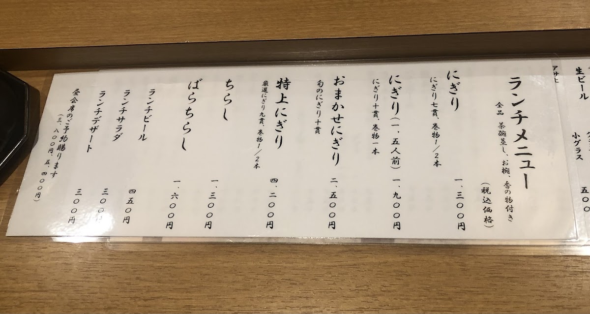 Menu Sushigin Kusabiyabettei-1