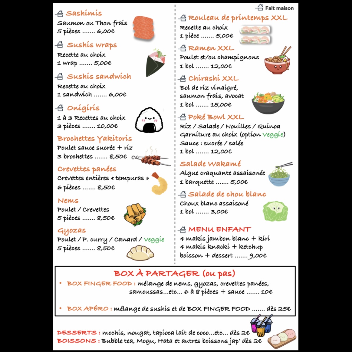 Menu Sushis En Folie Cahors Terre Rouge-1