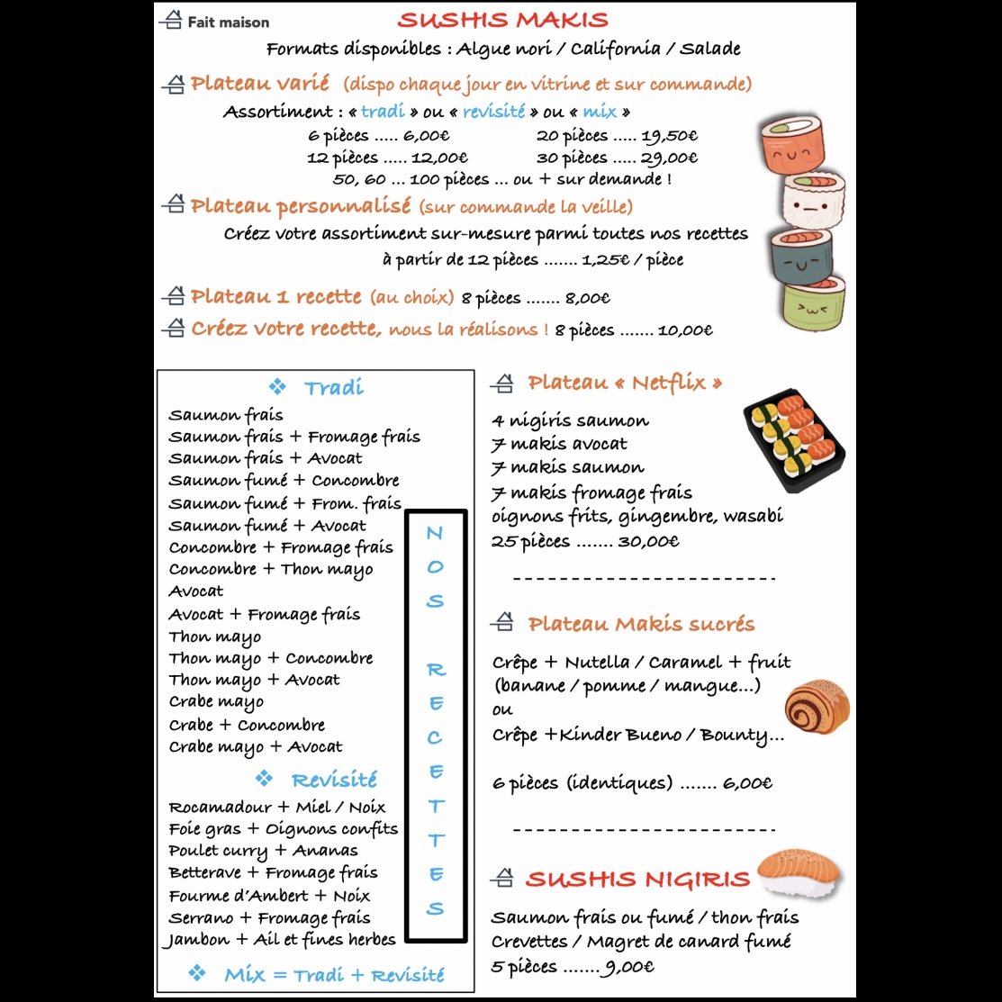 Menu Sushis En Folie Cahors Terre Rouge-2
