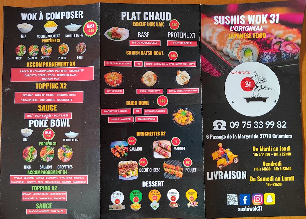 Menu Sushis Wok 31 L'original-1