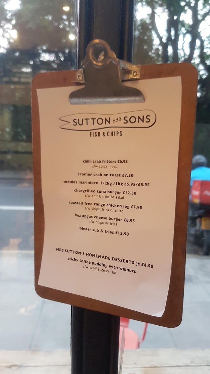 Menu Sutton And Sons-8