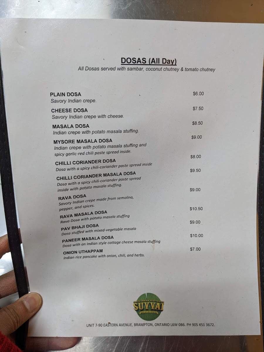 Menu Suvvai-4
