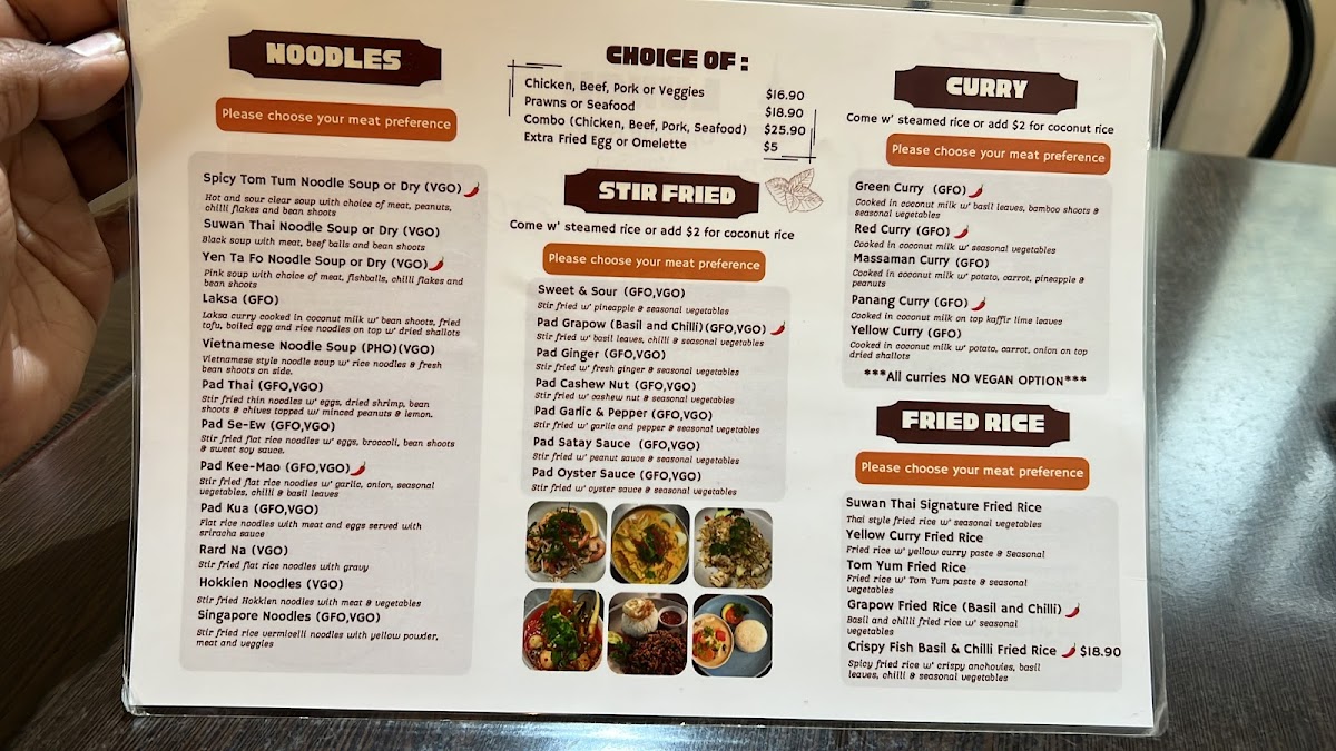 Menu Suwan Thai Restaurant Hobart-3