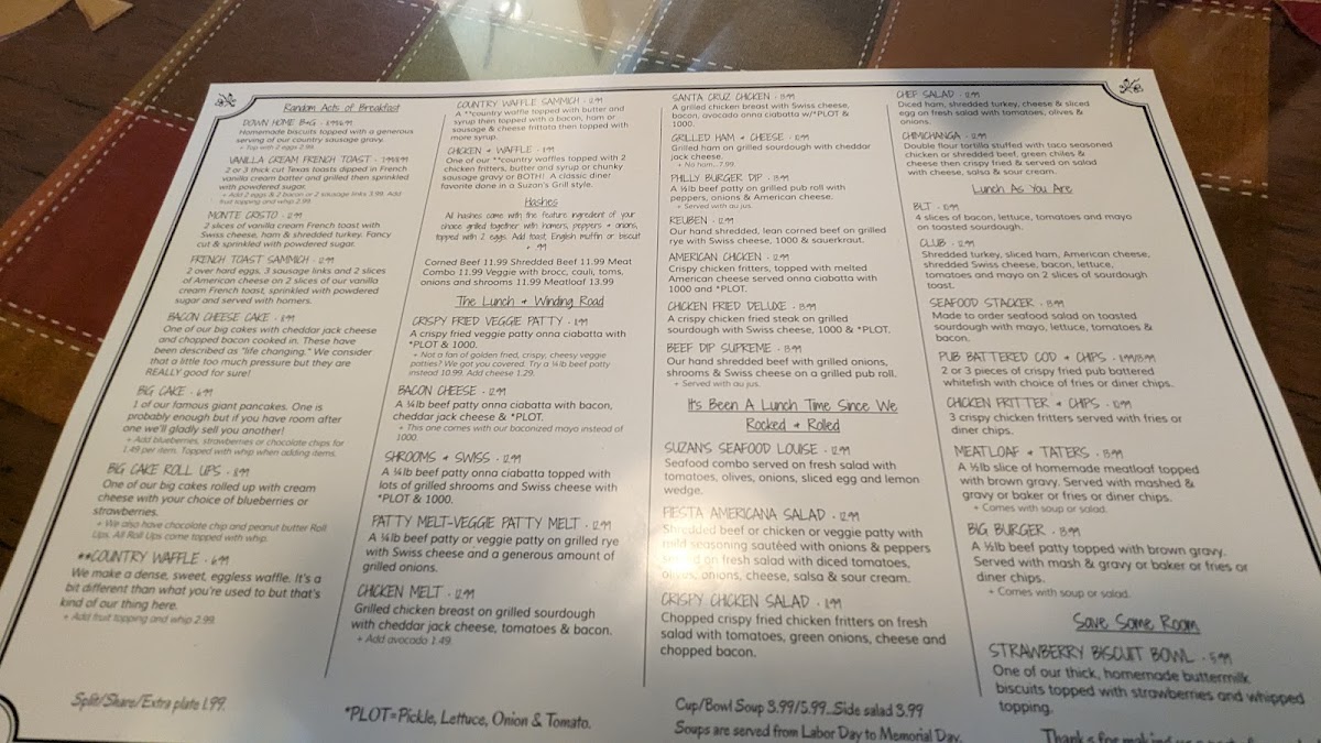 Menu Suzan's Grill-1