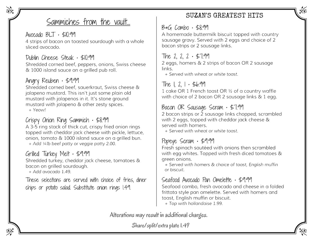 Menu Suzan's Grill-2
