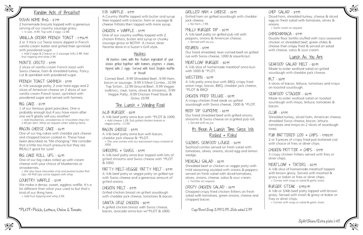 Menu Suzan's Grill-4
