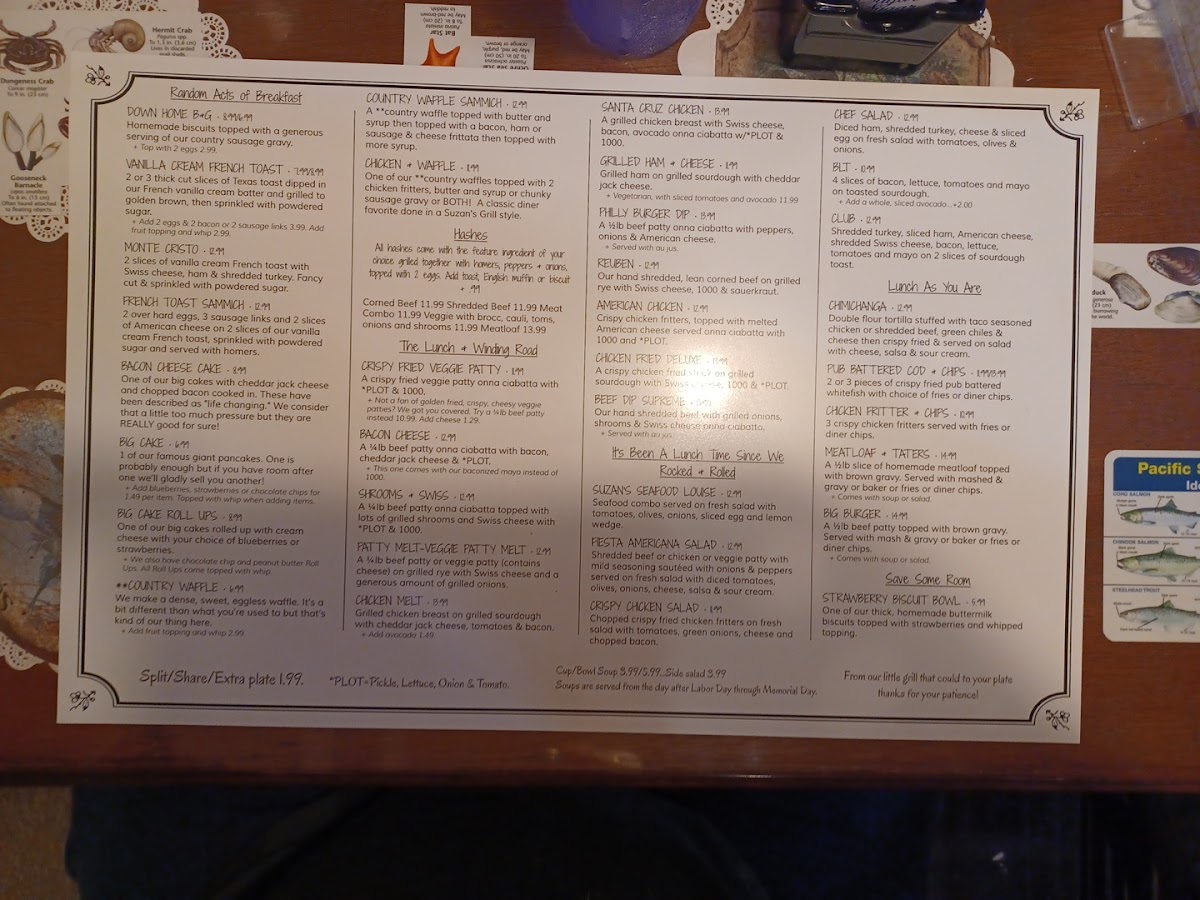 Menu Suzan's Grill-8