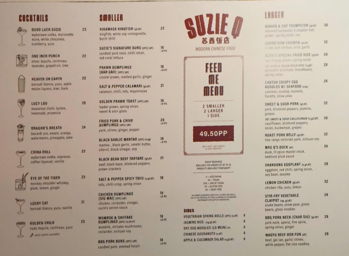 Menu Suzie Q-5