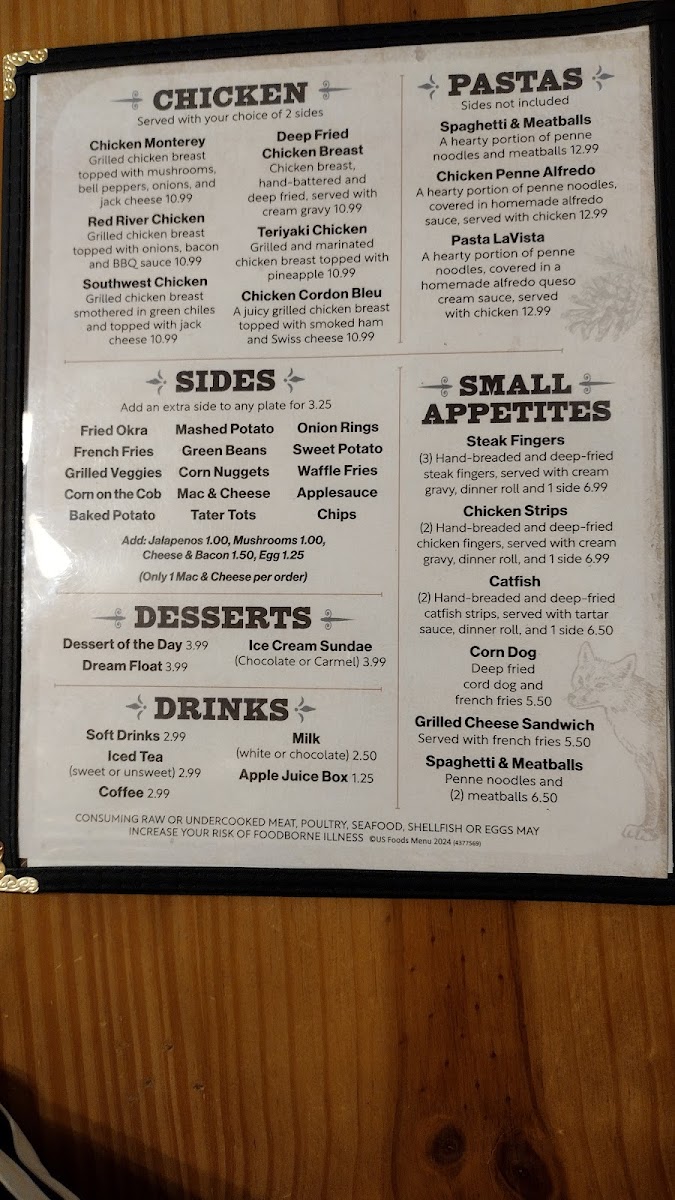 Menu Swackhammer's Texas Grill-1