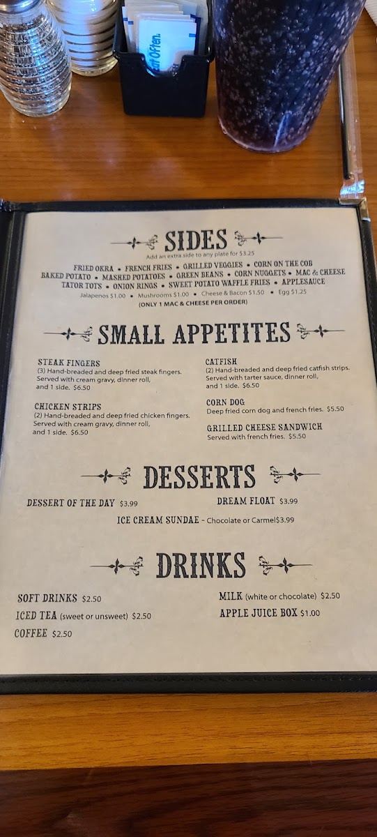 Menu Swackhammer's Texas Grill-4
