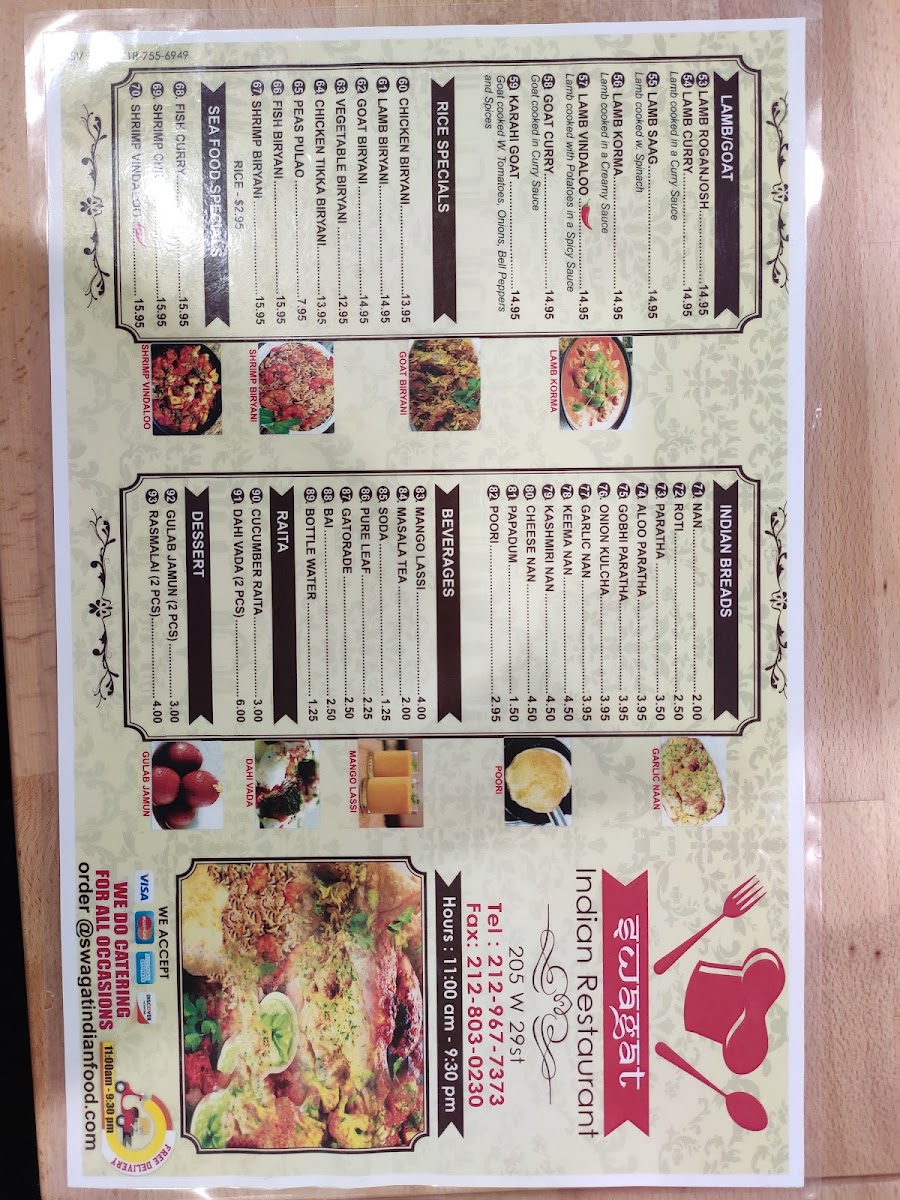 Menu Swagat Indian Restaurant-5