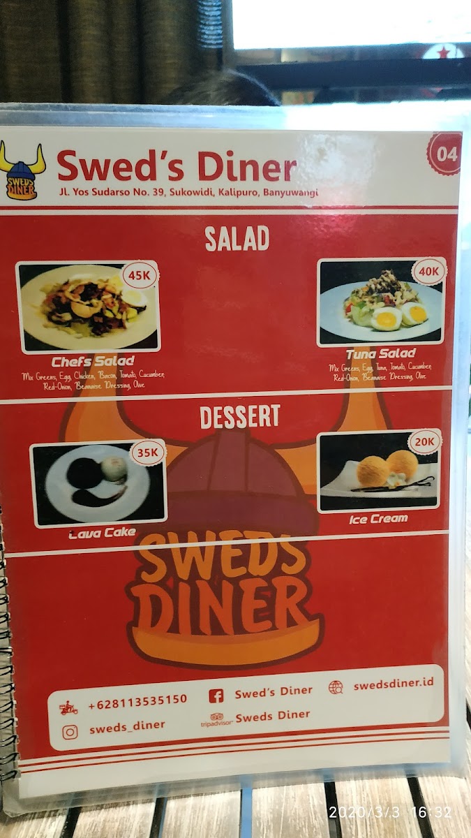 Menu Swed's Diner-10