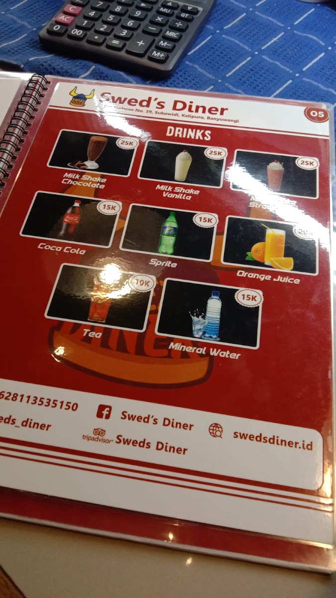 Menu Swed's Diner-8