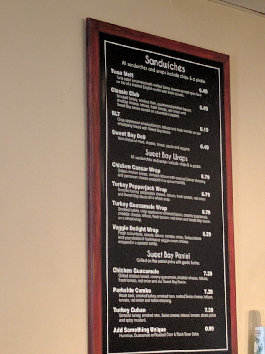 Menu Sweet Bay Coffee Co-3