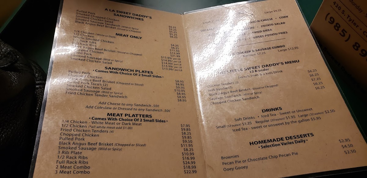 Menu Sweet Daddy's Bbq & Catering-8