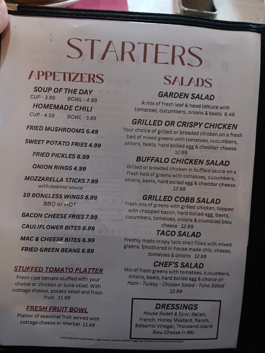Menu Sweet Henrie's Restaurant And Ice Cream Parlor-6