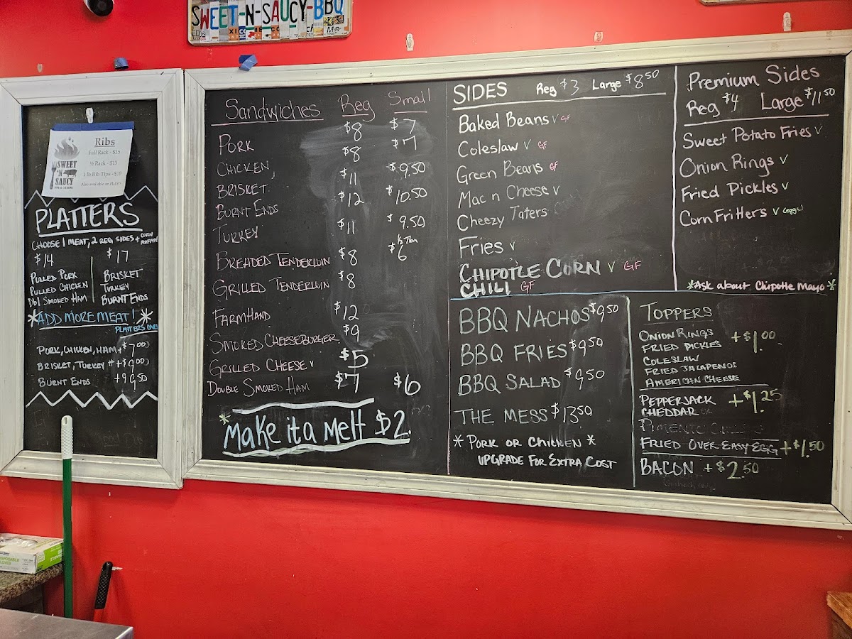 Menu Sweet 'n Saucy Bbq & Catering-1
