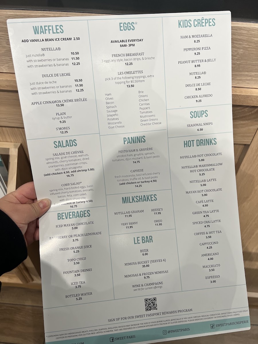 Menu Sweet Paris Creperie And Cafe-10